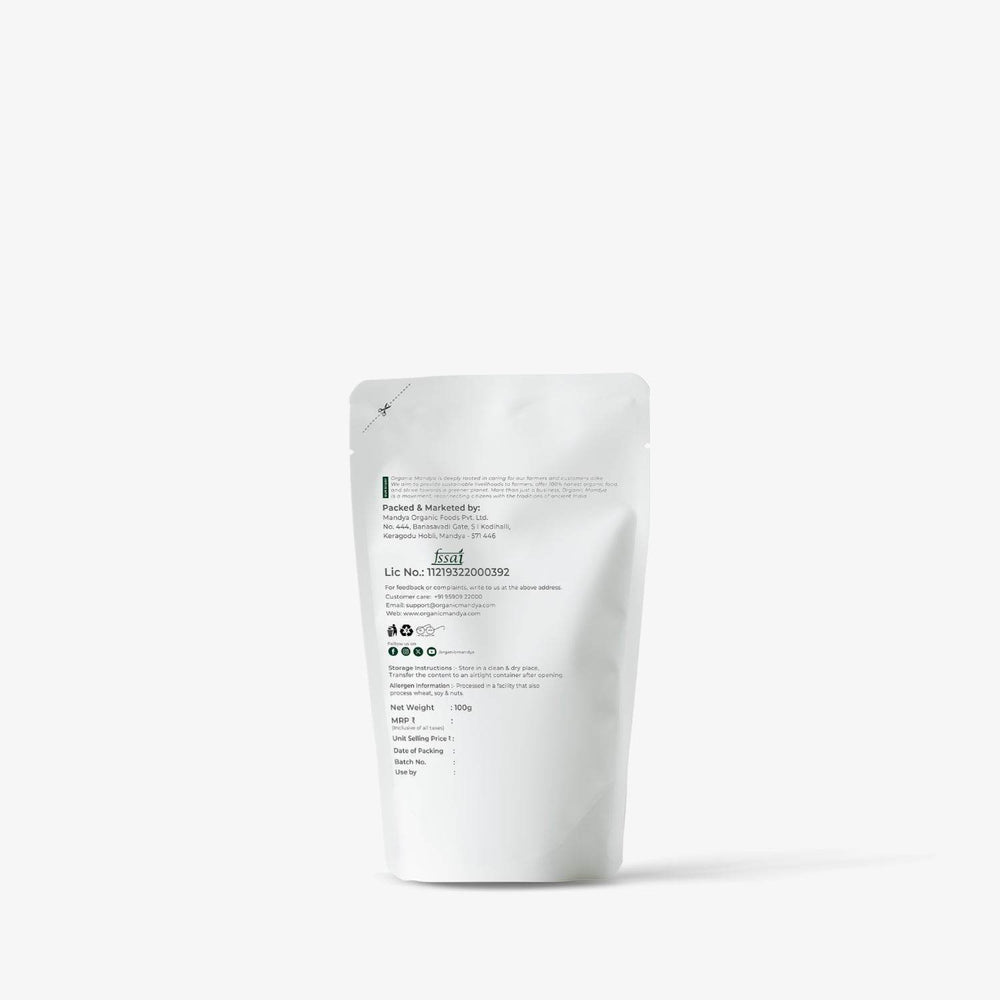 Organic Niger Seeds 100g Backside