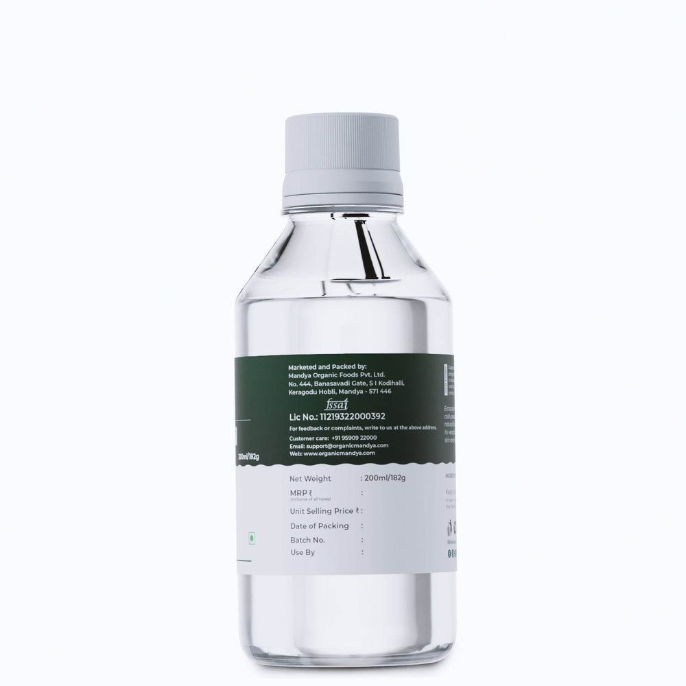 Virgin Coconut Oil - Cold Pressed Virgin Coconut oil 200ml Backside