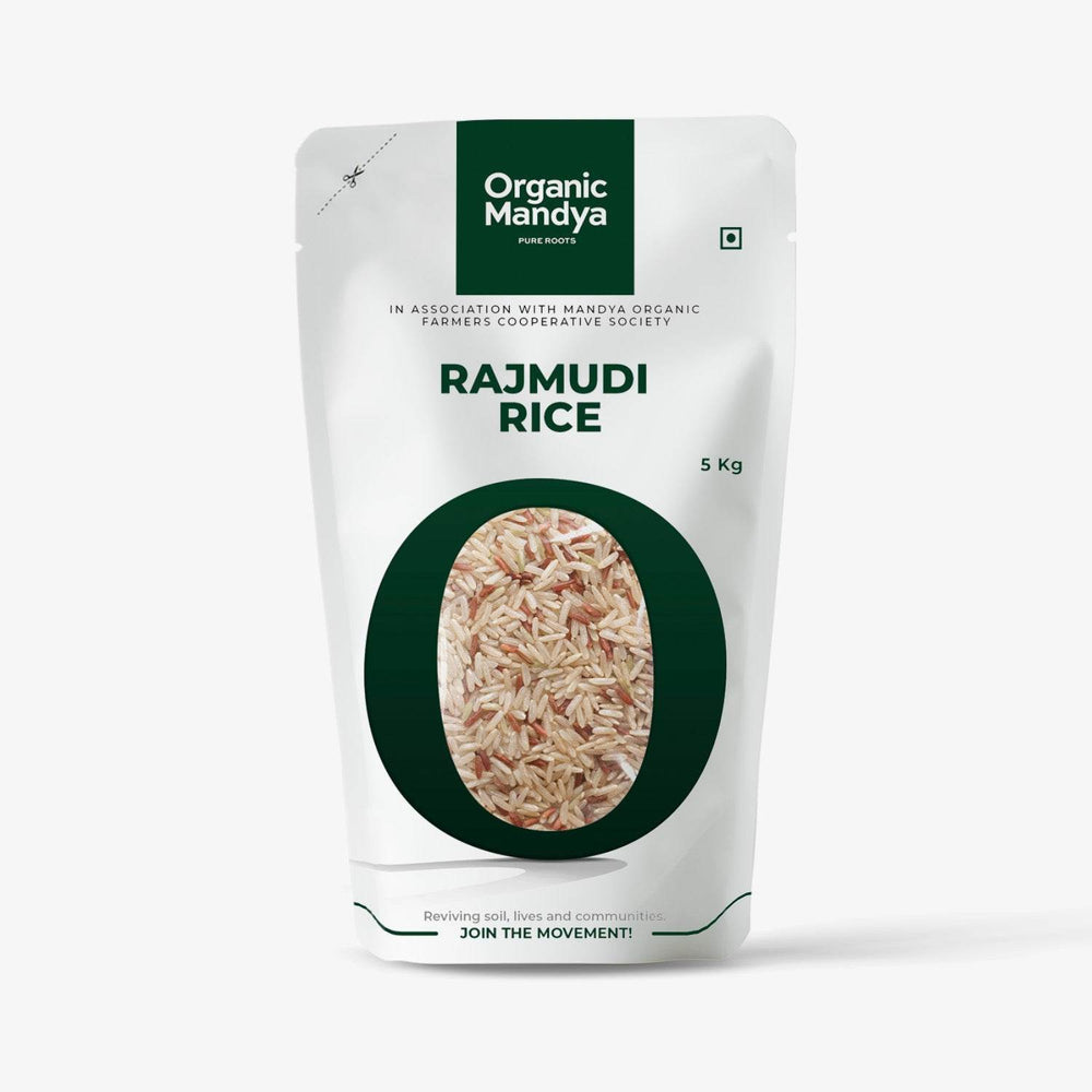 Organic Rajmudi Rice Rajmudi Rice Front - 5kg-Organic Mandya