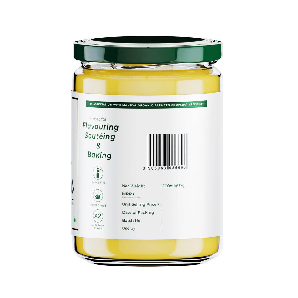 A2 Desi Cow Ghee A2 desi cow ghee 700ml side