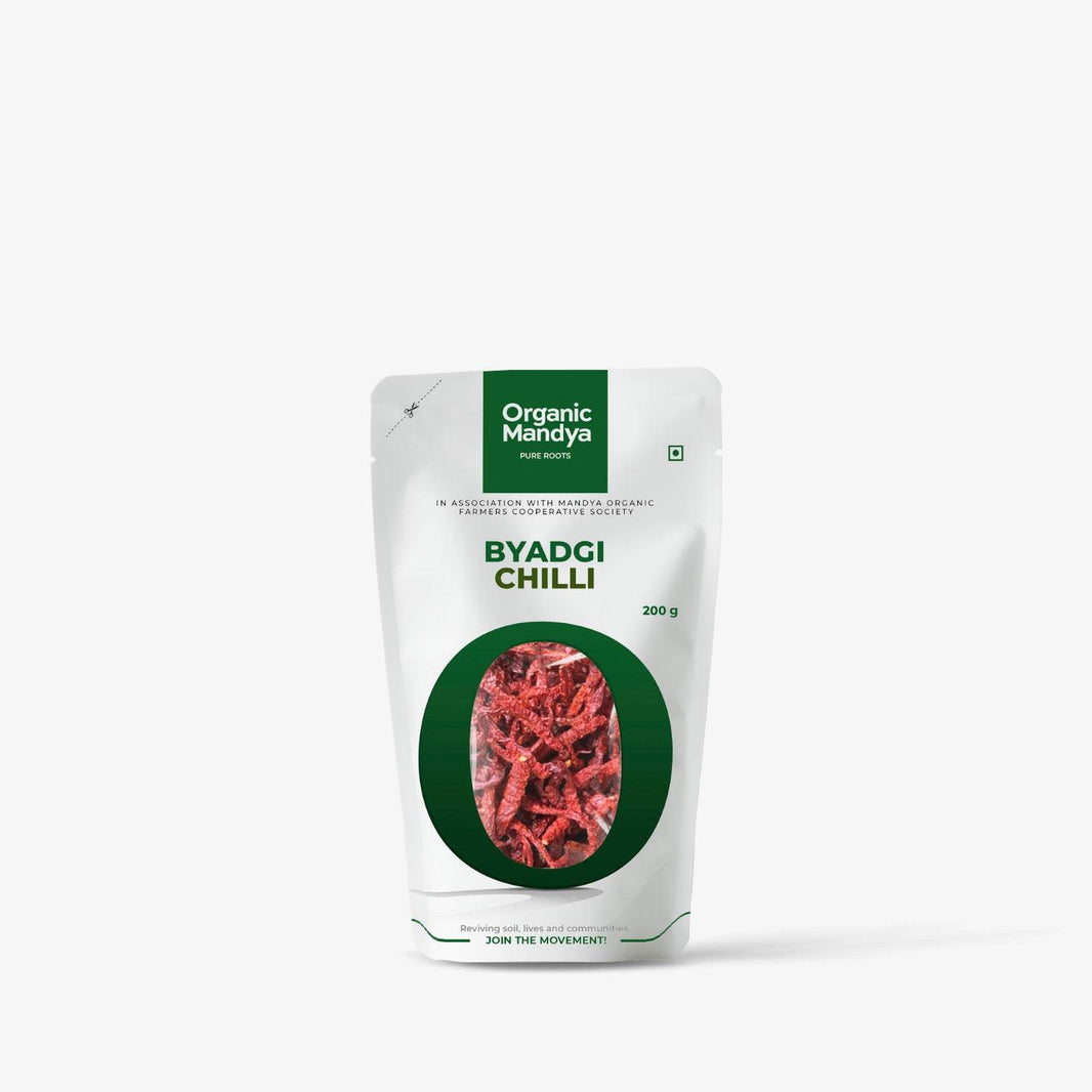 Organic Byadagi Chilli Byadgi chilli (200g) Front - Organic Mandya