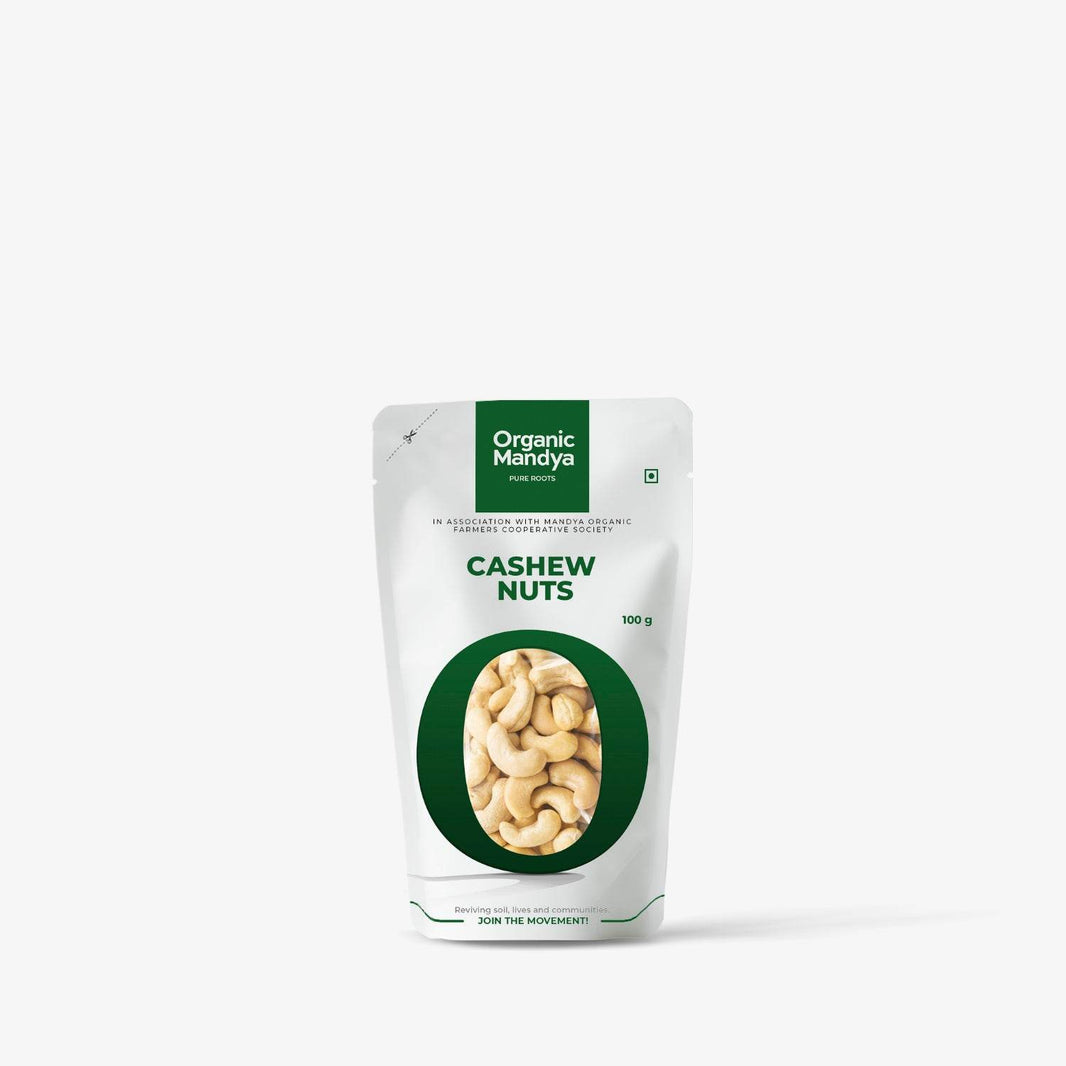 Cashew Nuts Cashew 100g Front - Organic Mandya