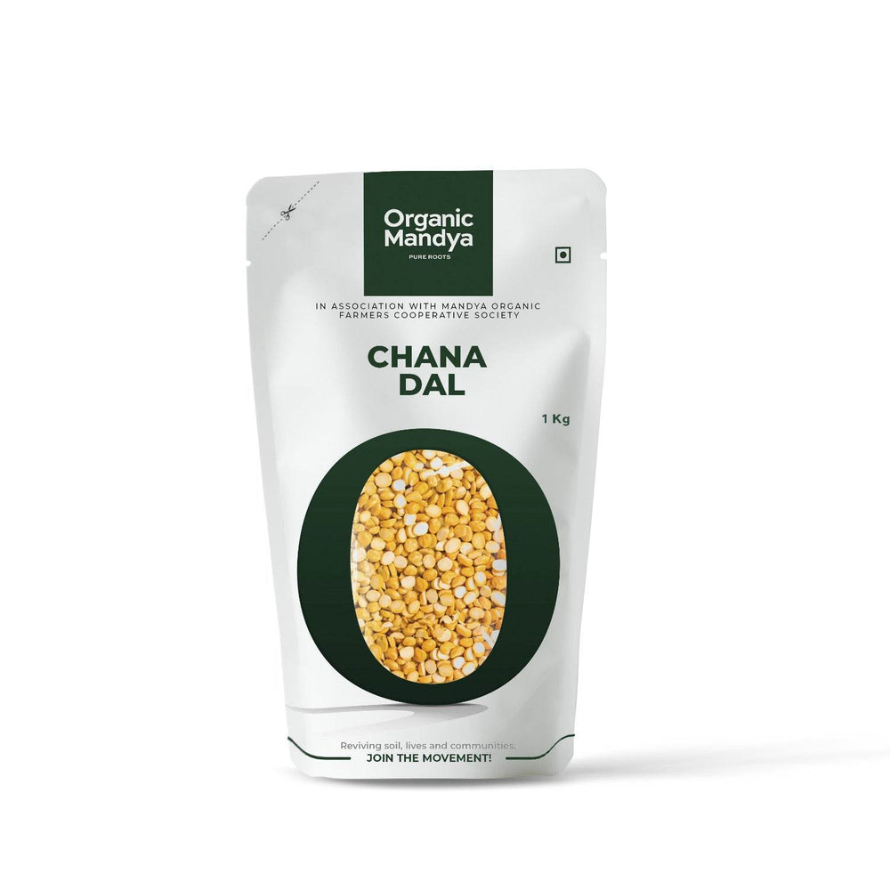 Organic Chana Dal Chana Dal (1kg) front - Organic Mandya