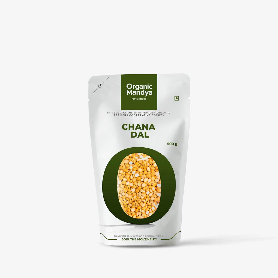 Organic Chana Dal Chana Dal (500g) Front- Organic Mandya