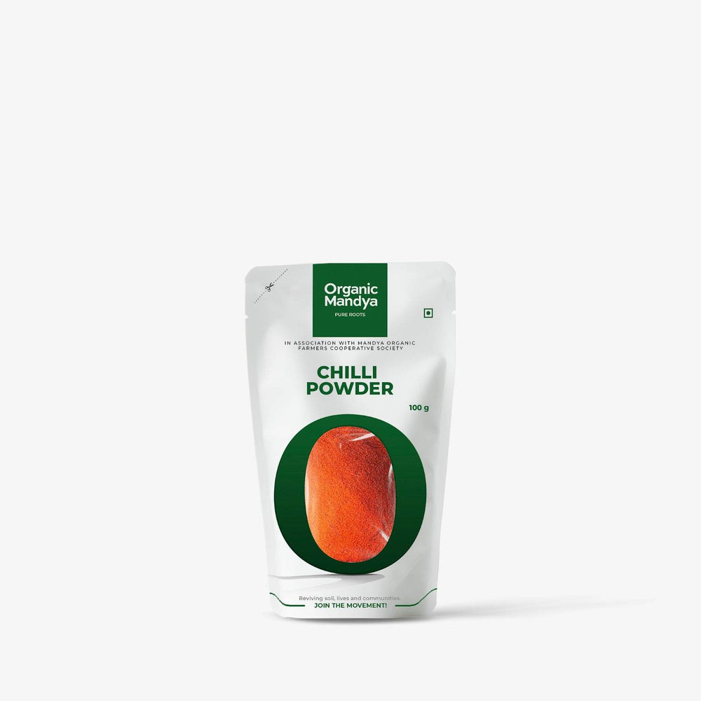 Organic Chilli Powder Chilli powder 100g Front-Organic Mandya