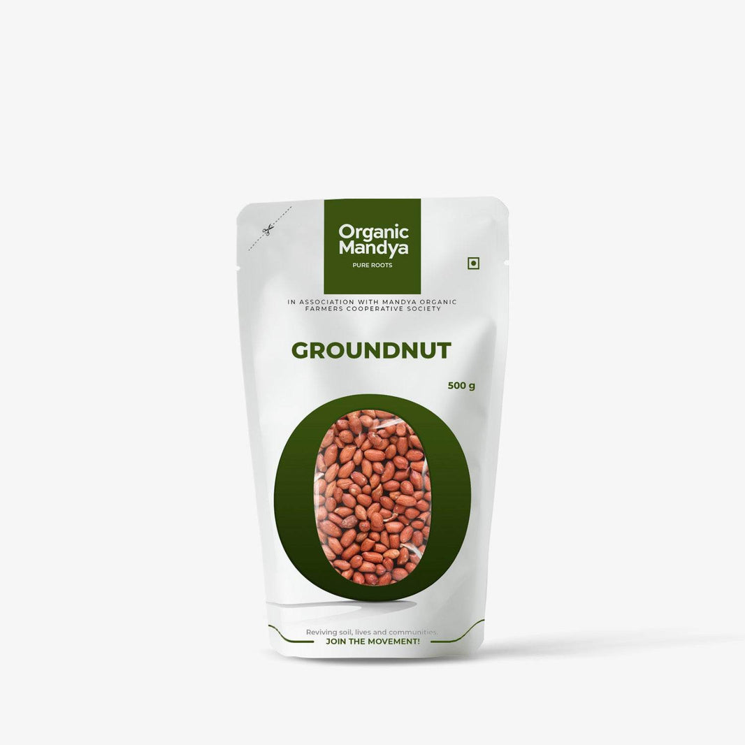 Organic Groundnuts Groundnuts 500g Front-Organic Mandya
