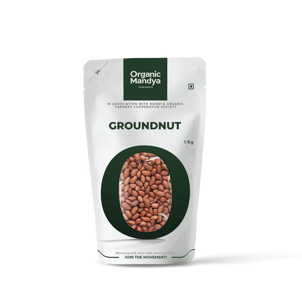 Organic Groundnuts Groundnuts 1kg Front-Organic Mandya