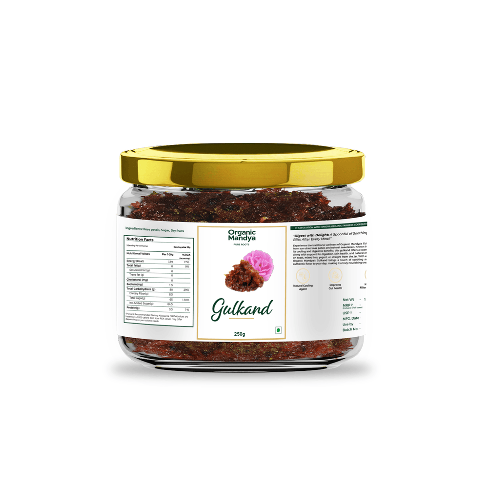 Organic Gulkand Gulkand 250g Front-Organic Mandya