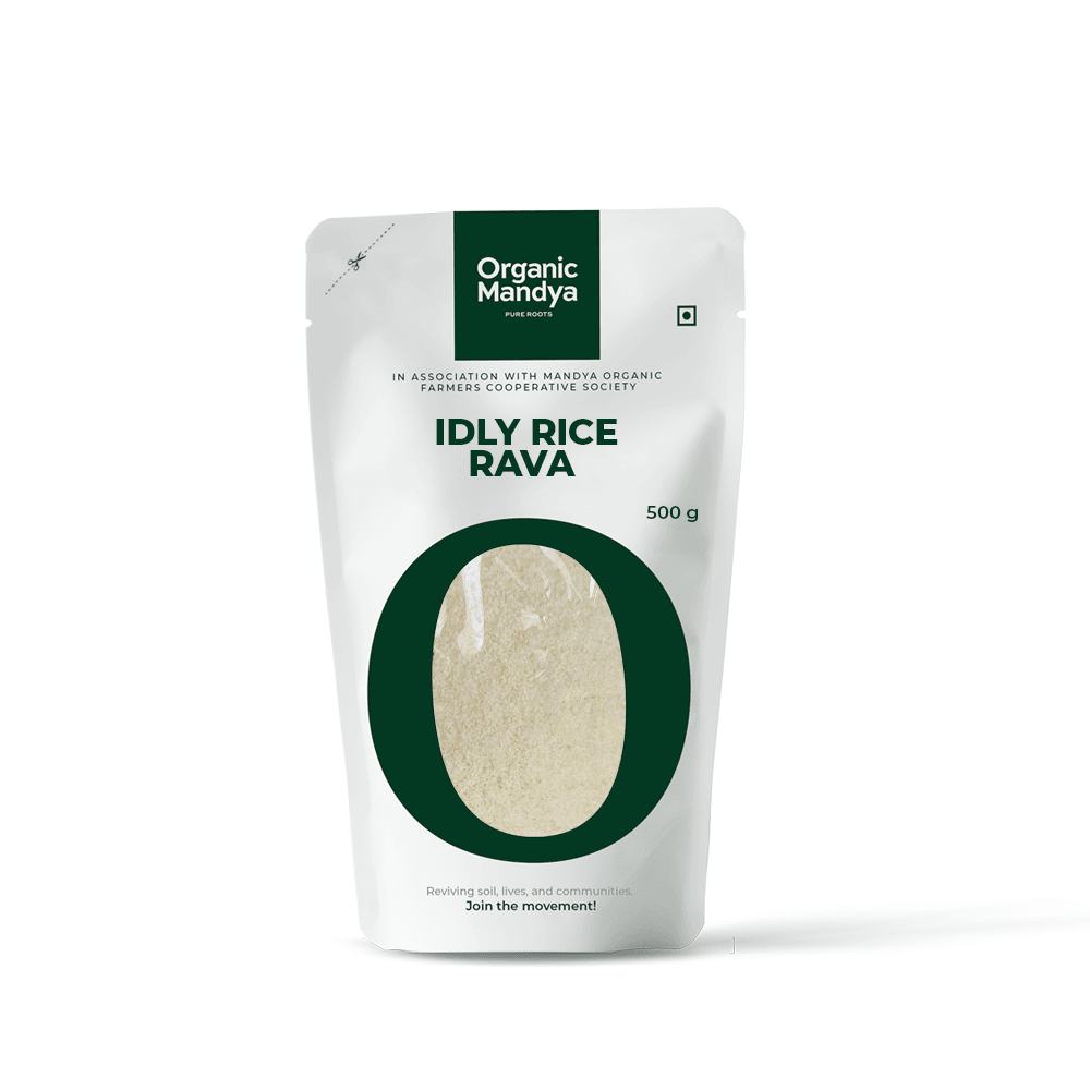 Organic Idly Rice Rava Idly Rice Rava 500g front-Organic Mandya