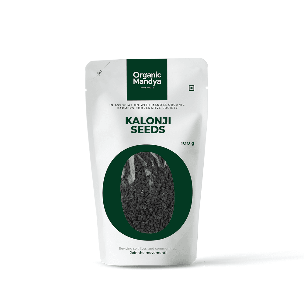 Organic Kalonji Seeds Organic Mandya Kalonji Seeds 100g Front
