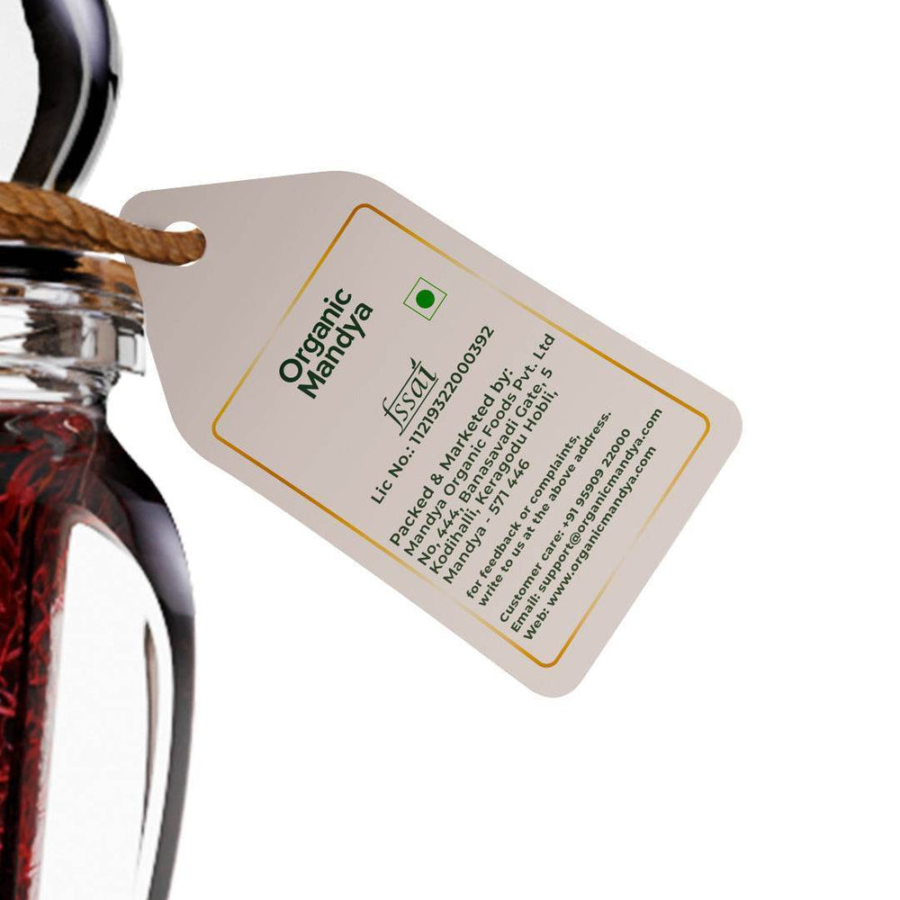 Organic Kashmiri Saffron Kashmiri saffron tag- Organic mandya