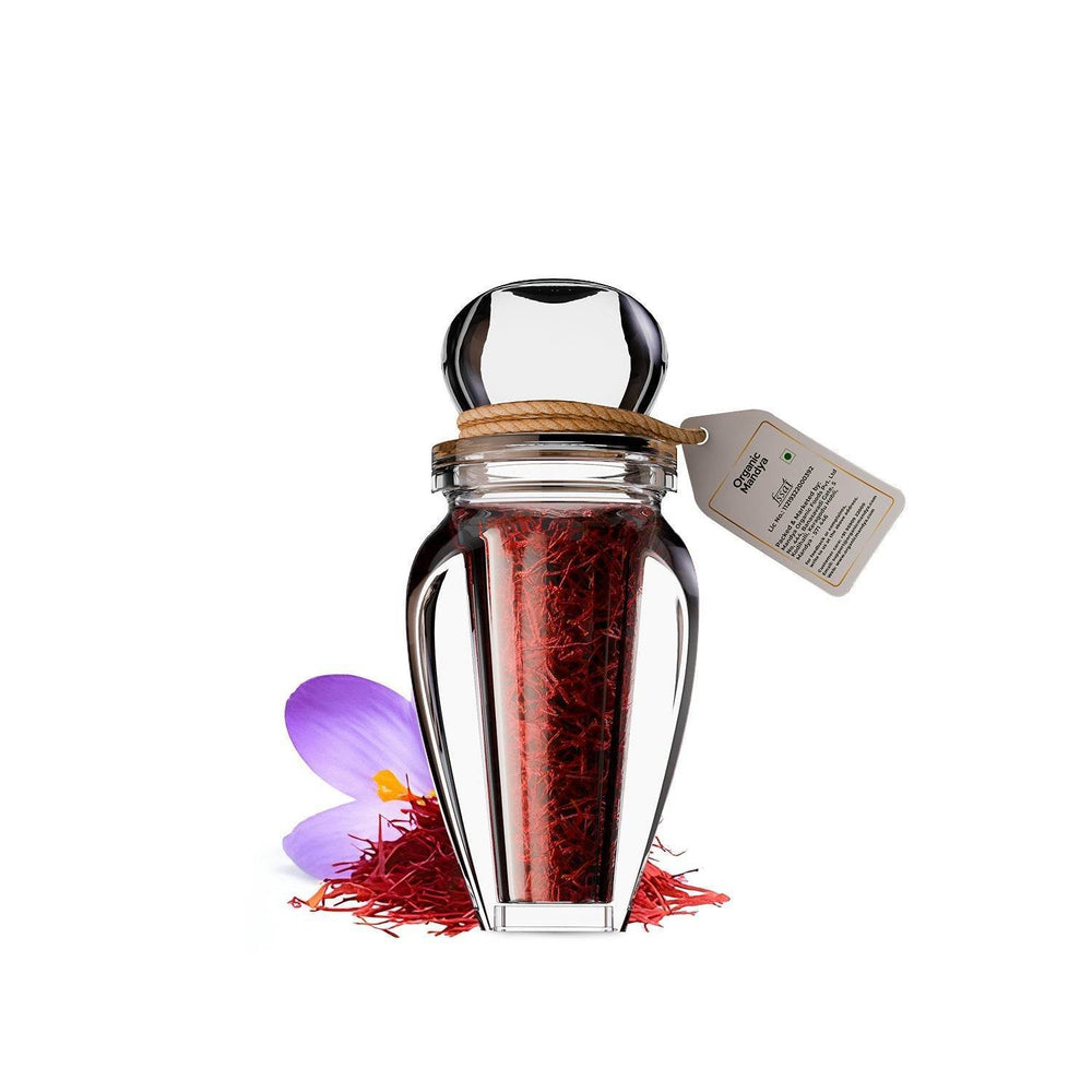 Organic Kashmiri Saffron Kashmiri saffron back-Organic Mandya