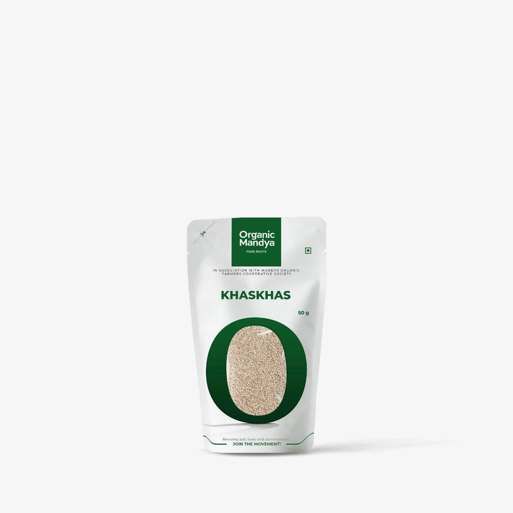 Organic Khaskhas Khaskhas-50g front-Organic Mandya