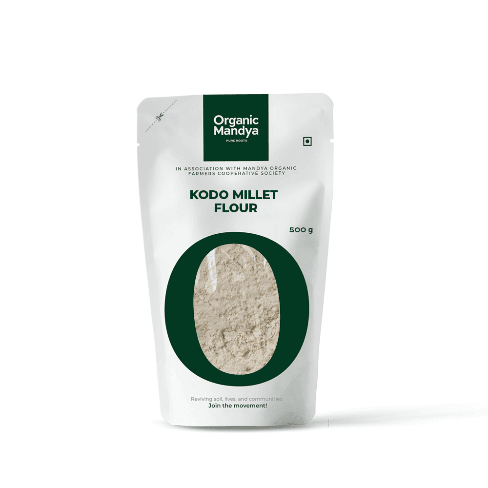 Organic Kodo Millet Flour Kodo Millet Flour 500g Front-Organic Mandya