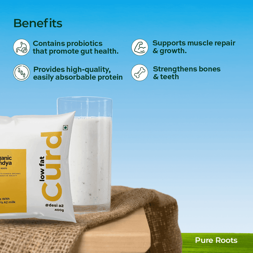 A2 Low Fat Curd A2 Low Fat Curd Organic Mandya