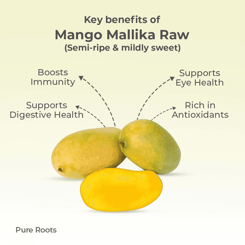 Organic Mango Mallika Raw (Semi-ripe & mildly sweet) Organic Mango Mallika Raw (Semi-ripe & mildly sweet) Organic Mandya