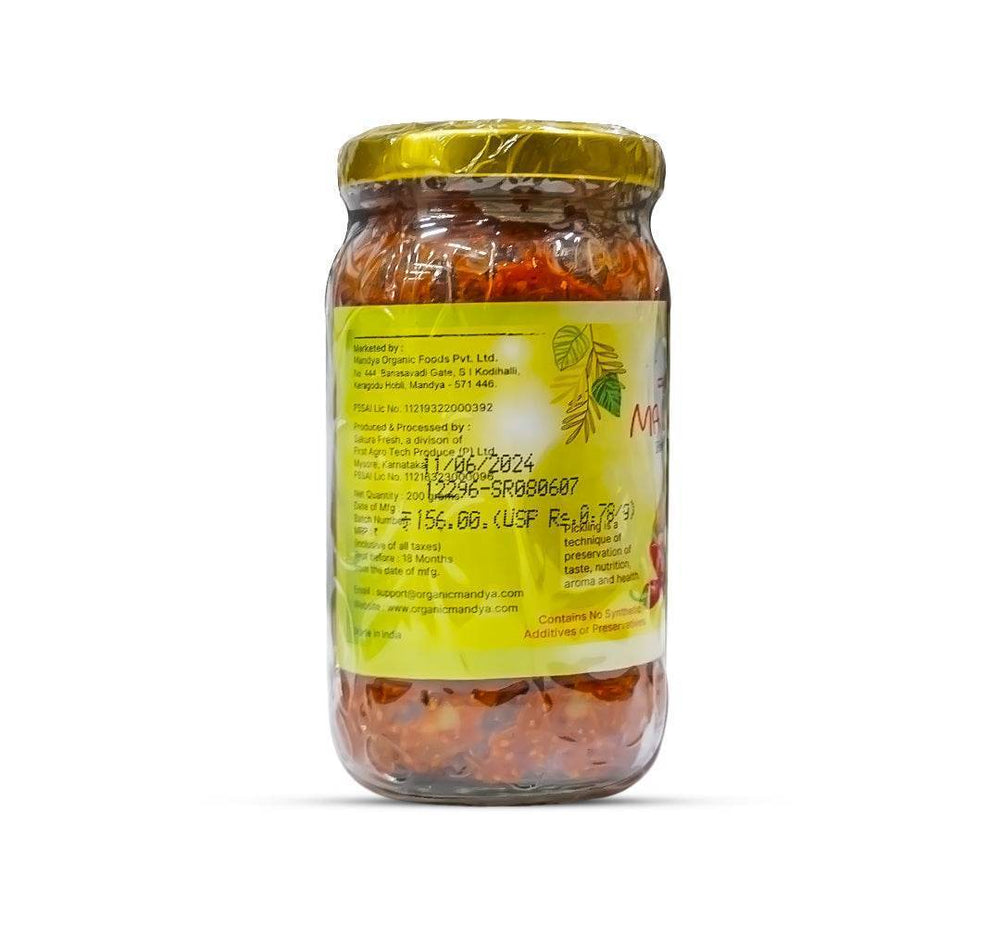 Organic Mango Pickle mango pickle side