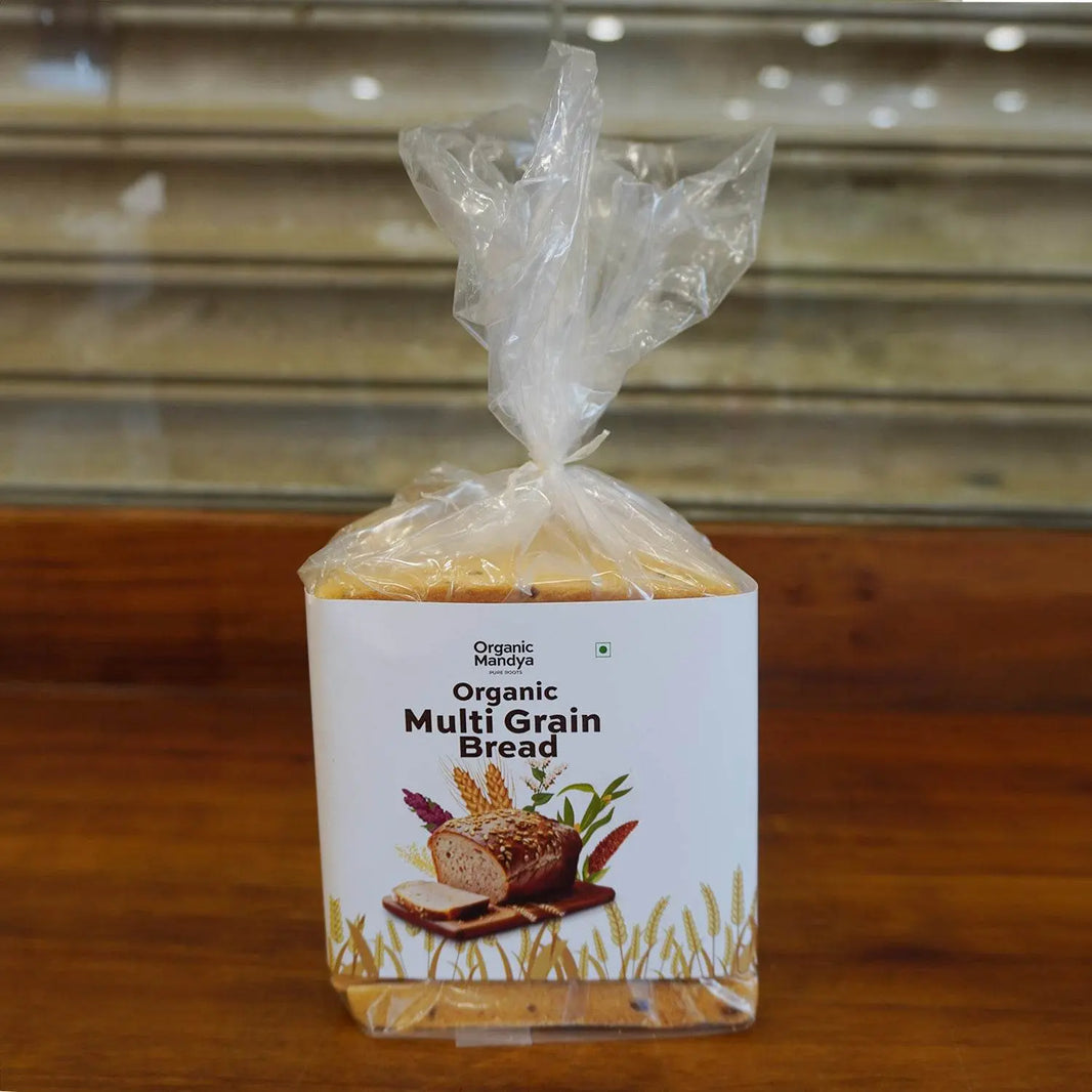 Multi Grain Bread (250g) Multi grain bread (1pack ) front- Organic Mandya