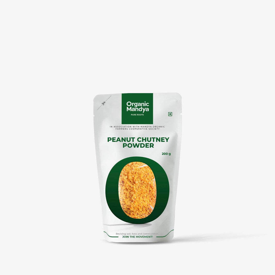 Organic Groundnut(Peanut) Chutney Powder Groundnut Chutney Powder -200g Front-Organic Mandya