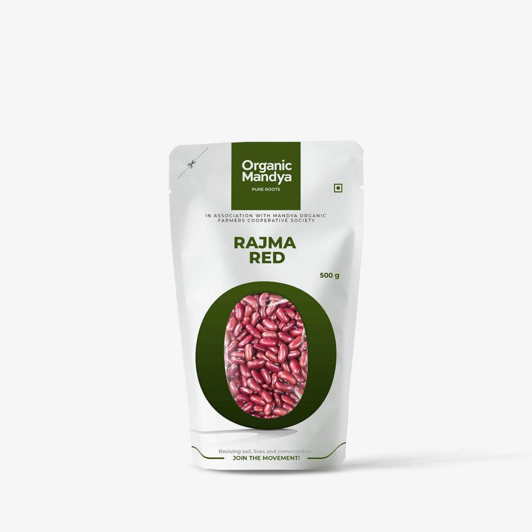 Organic Rajma Red Rajma Red Front - 500g-Organic Mandya