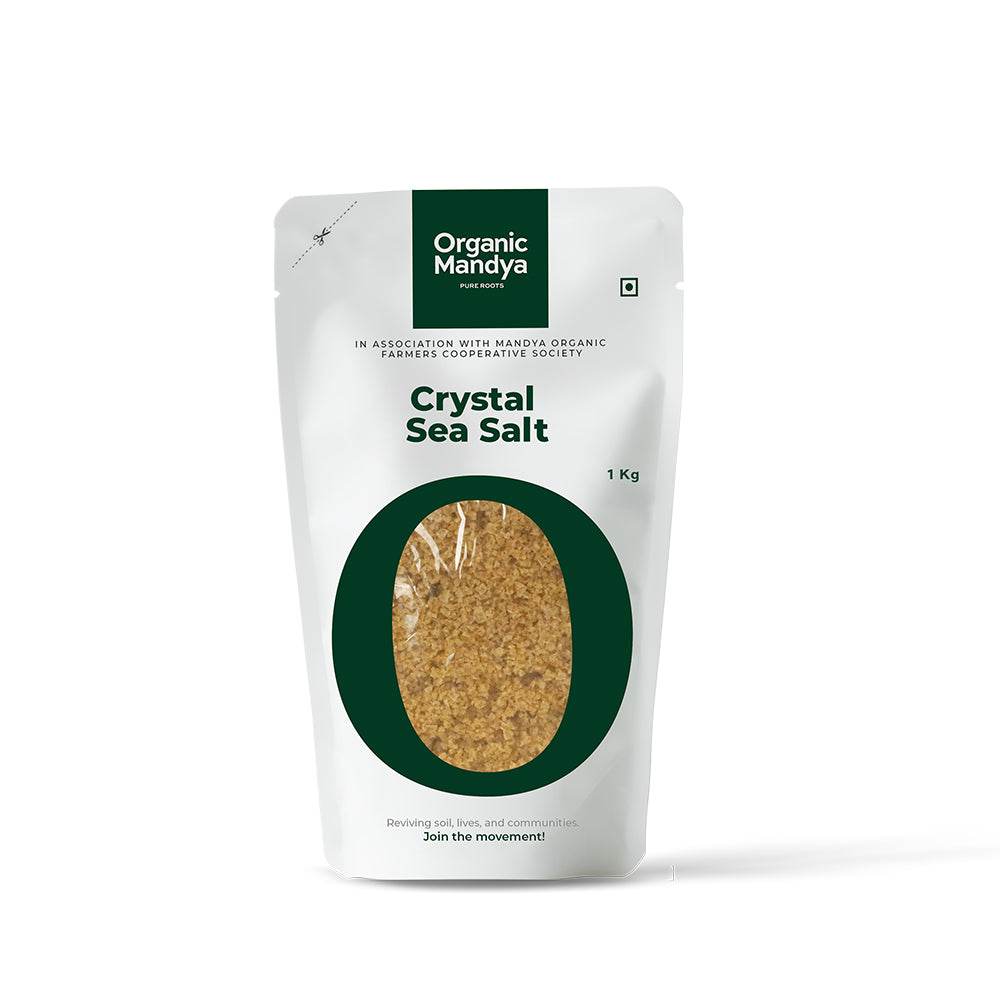 Organic Crystal Sea Salt Crystal Sea Salt Front 1kg-Organic Mandya