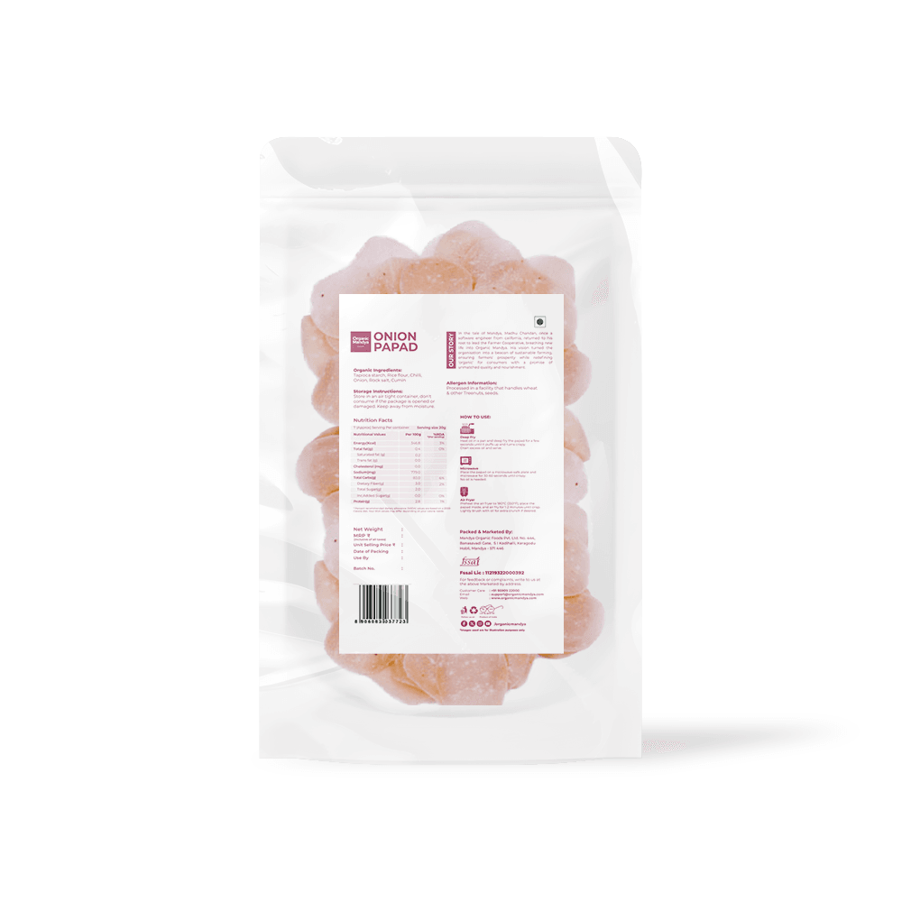 Onion Papad Onion papad (150g) Backside