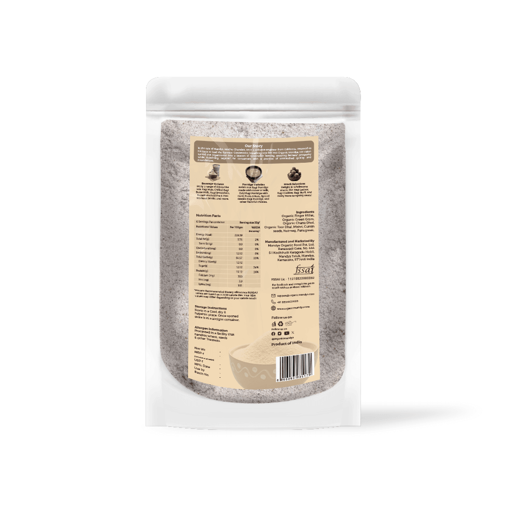 Organic Ragi Malt Ragi Malt Backside