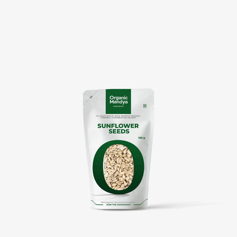 Organic Sunflower Seeds Sunflower Seeds Front - 100g-Organic Mandya