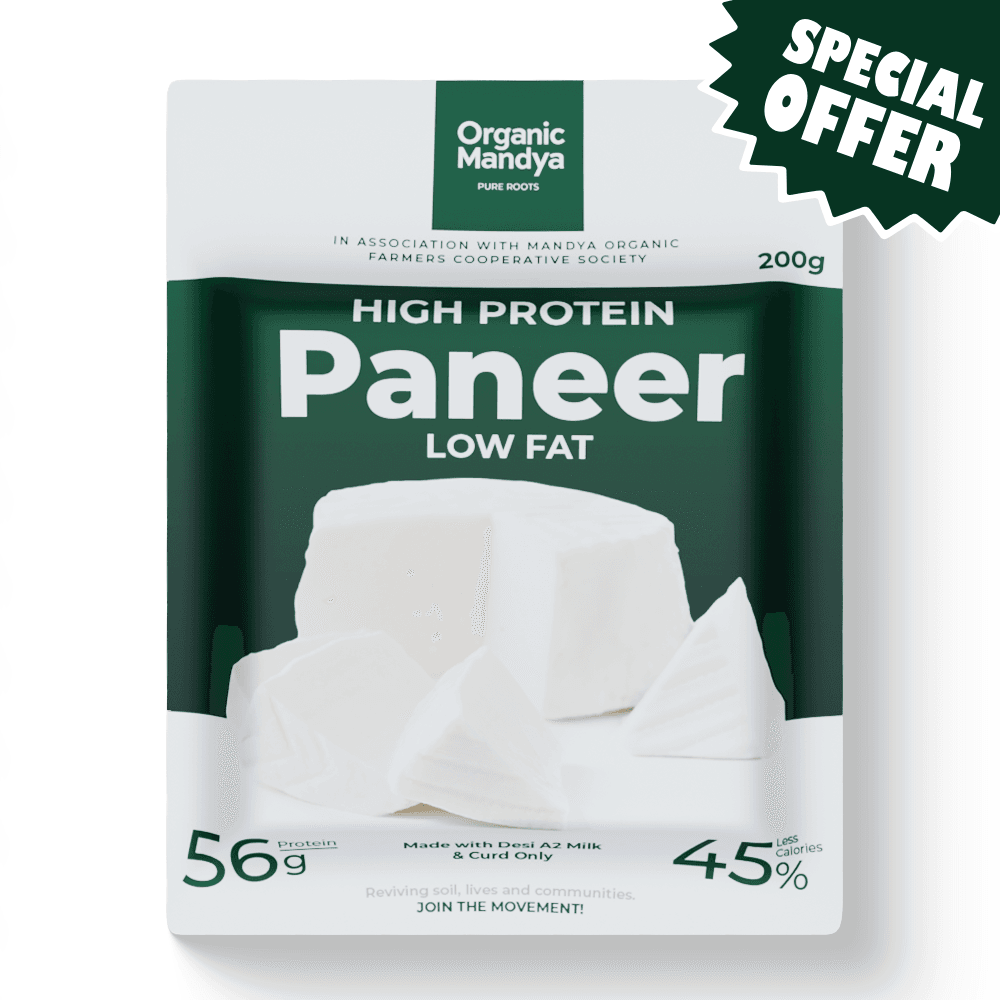 A2 Paneer High Protein - Low Fat Paneer High Protein Low Fat Paneer (200g) front - Organic Mandya