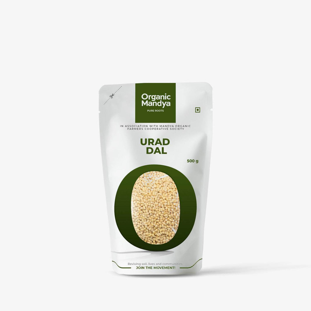 Organic Urad Dal Urad Dal Front - 500g-Organic Mandya