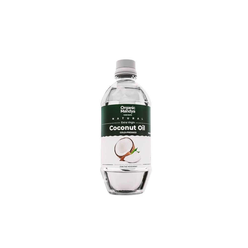 Virgin Coconut Oil - Cold Pressed Virgin Coconut Oil 500ml Front-Organic Mandya
