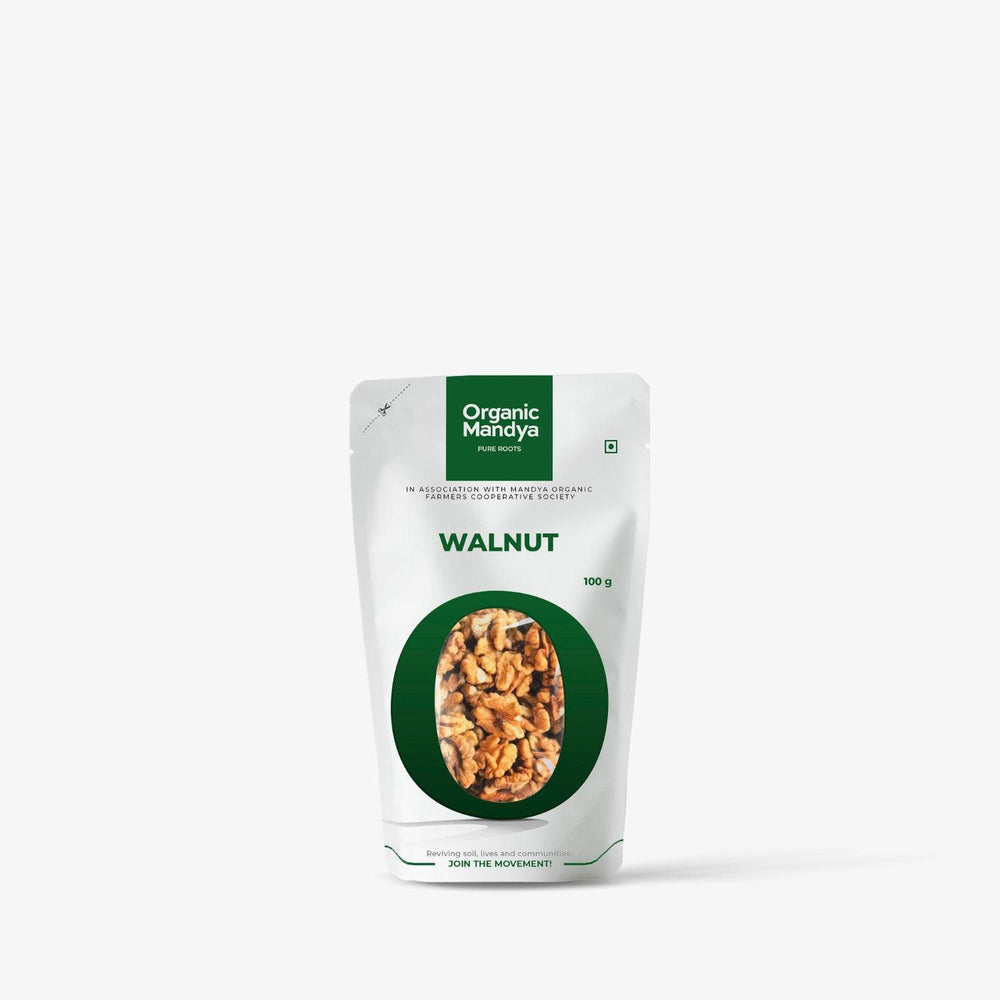 Organic Walnut Walnut Front - 100g-Organic Mandya