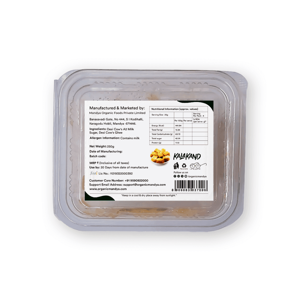 A2 Kalakand (Milk Peda) Organic Mandya