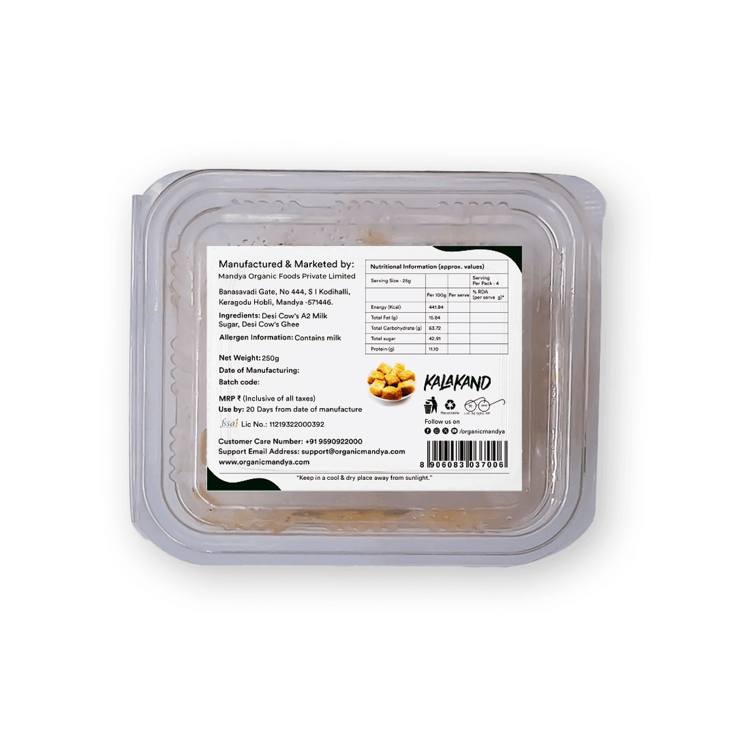 A2 Kalakand (Milk Peda) Organic Mandya