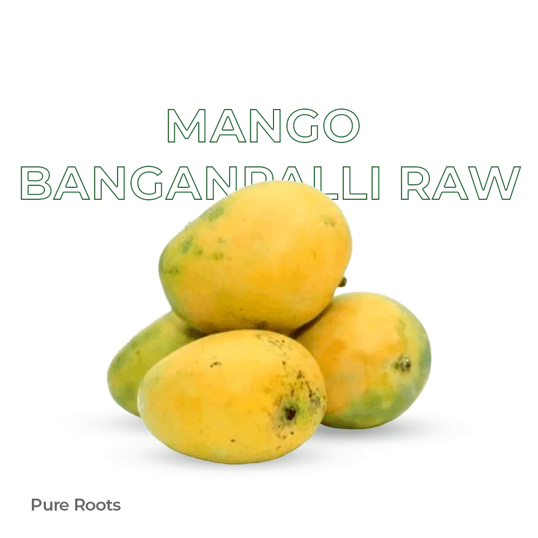 Organic Mango Banganpalli Raw (Semi-ripe & mildly sweet) Organic Mandya
