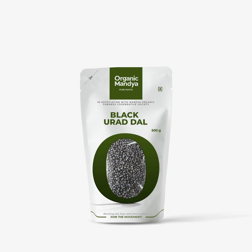 Black Urad Dal- 500g Front - Organic Mandya