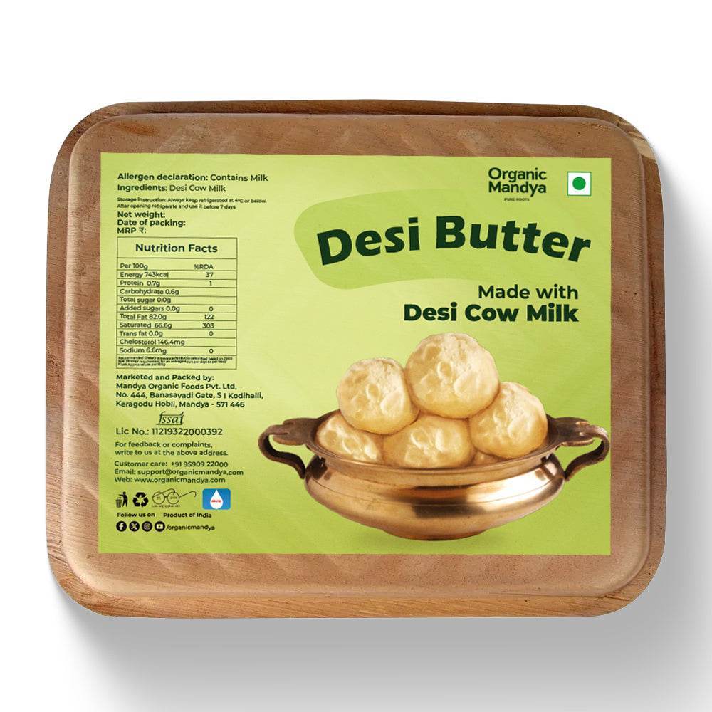 Desi cow butter (100g) Front - Organic Mandya 