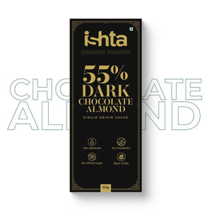 55% Dark chocolate with Almonds (40g) Organic Mandya