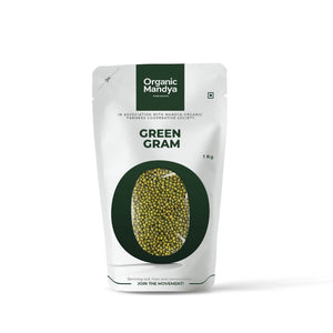 Green Gram 1kg Front-Organic Mandya
