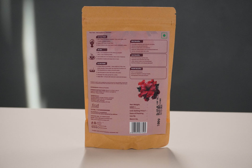 Hibiscus Petal Powder (100g) Backside