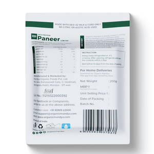 High protein paneer low fat back 