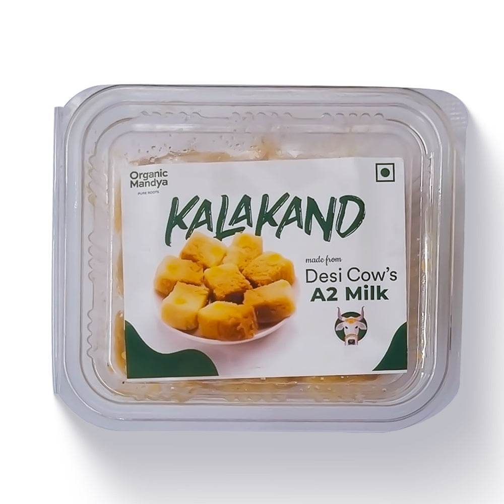 A2 Kalakand (Milk Peda) (250g) front - Organic mandya