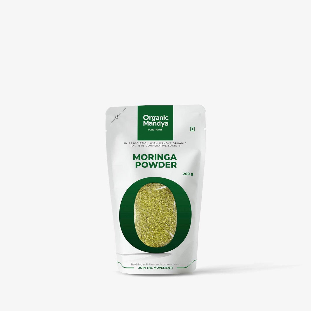 Moringa Powder 200g Front-Organic Mandya 