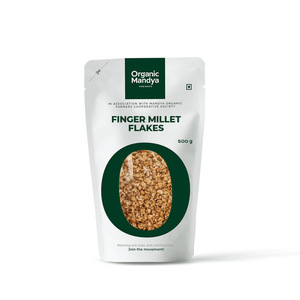 Finger Millet Flakes 500g Front-Organic Mandya 