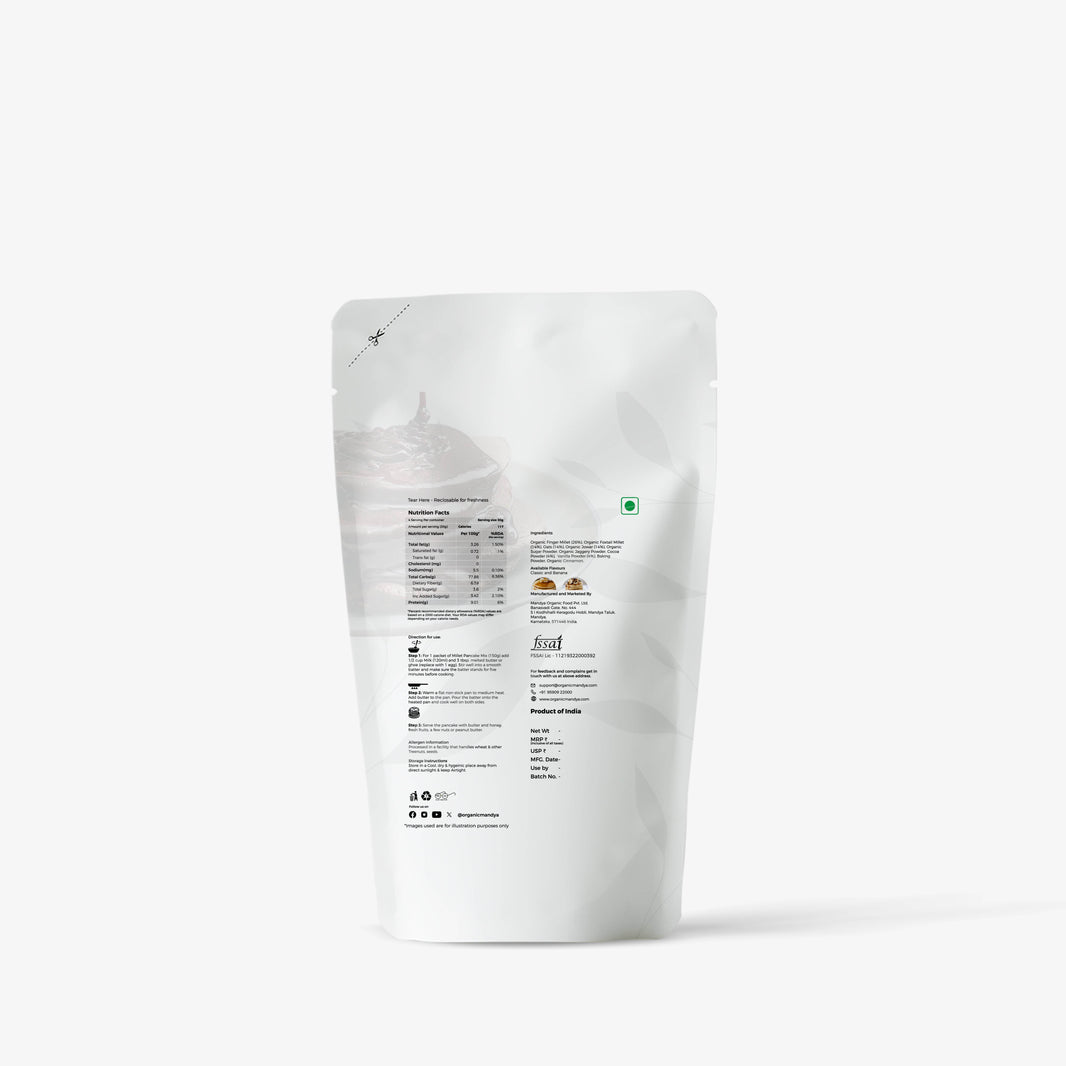 Pancake mix chocolate (125g) back