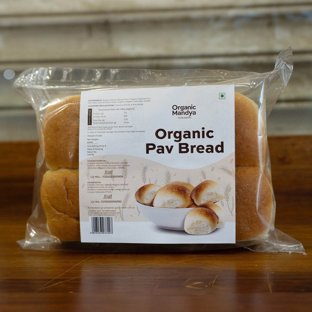 Pav bread (6pcs)front -Organic Mandya