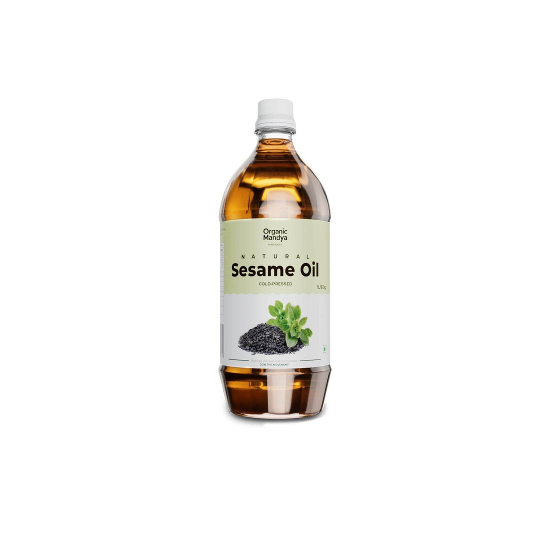 Sesame Oil 1lts Front-Organic Mandya