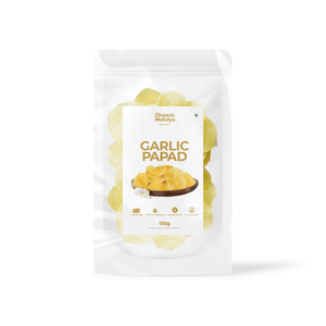 Garlic Papad (150g) Front - Organic Mandya 