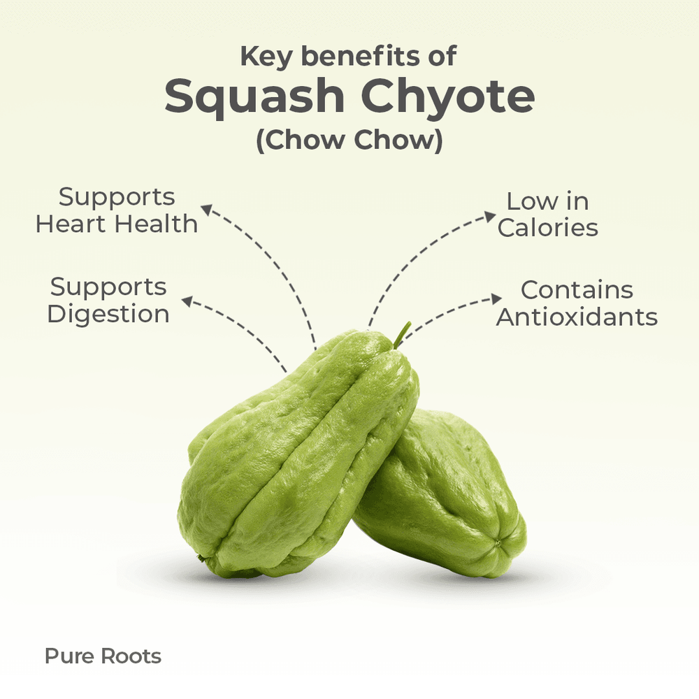 Organic Squash Chyote (Chow Chow) Organic Mandya