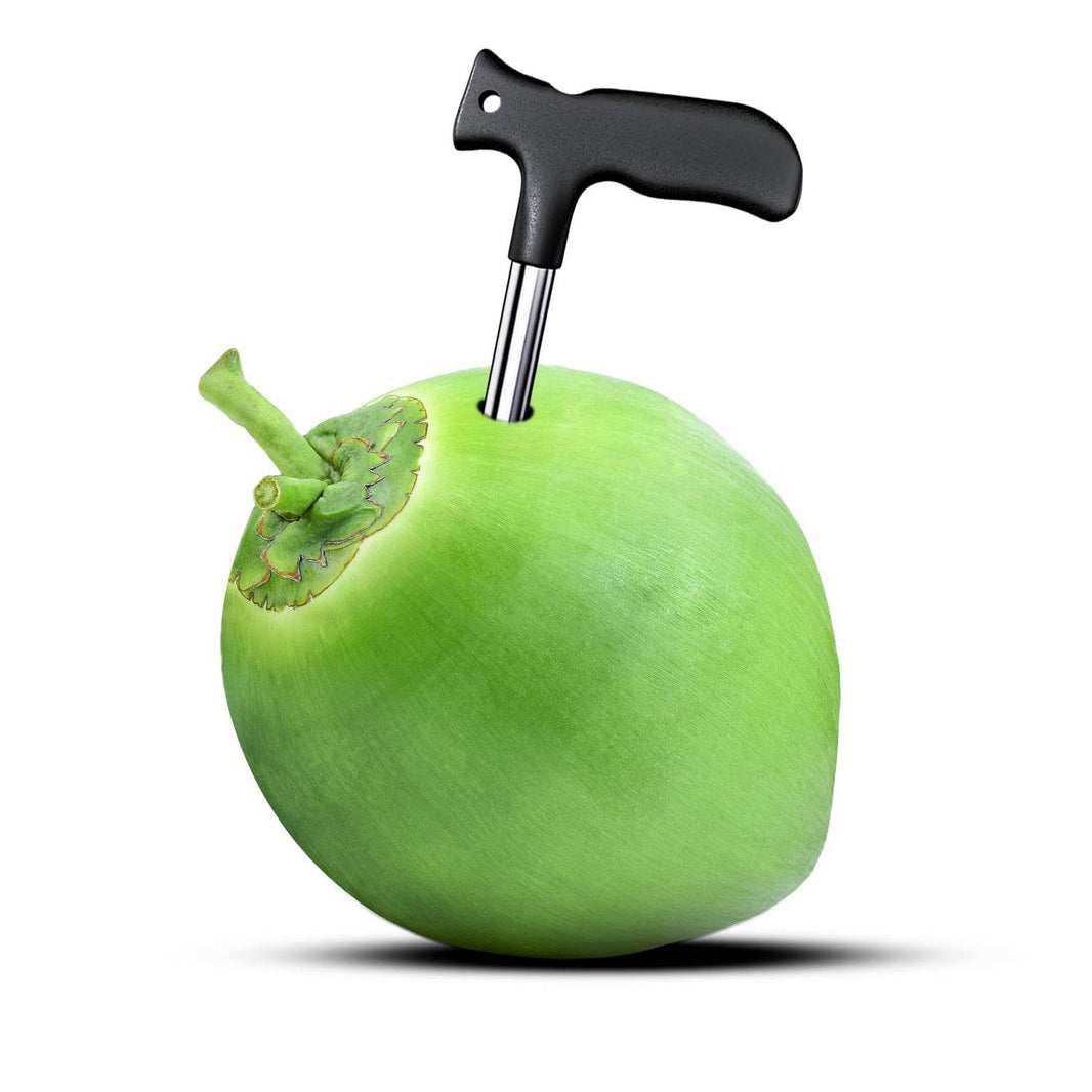 Tender coconut opener with tender coconut